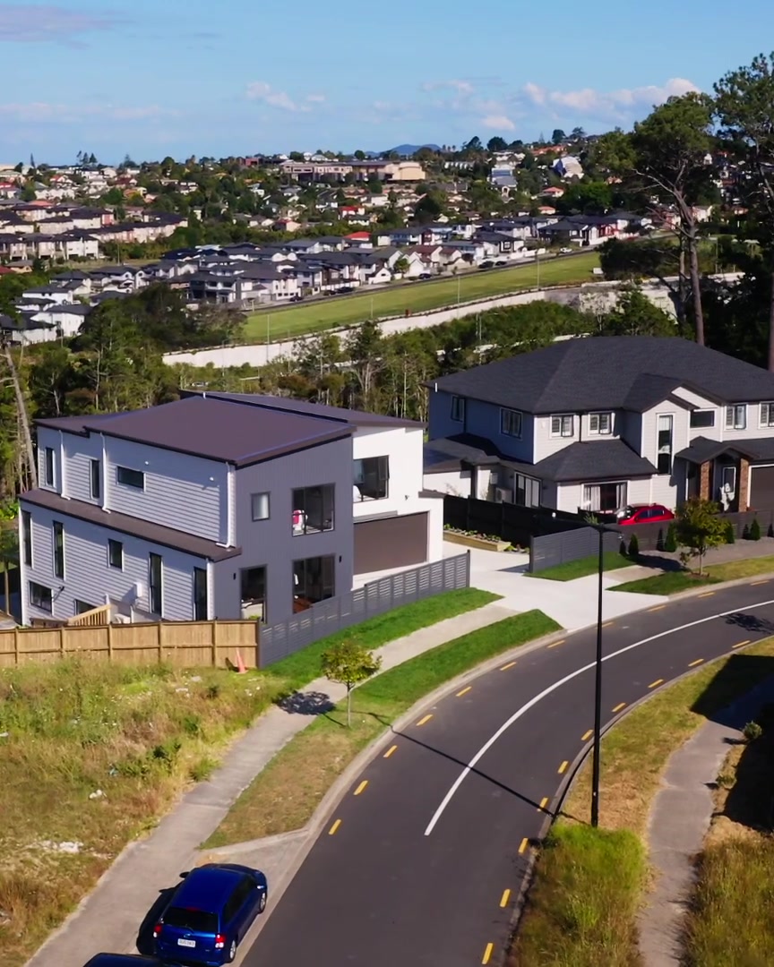 124 Kewa Road from the air at dusk