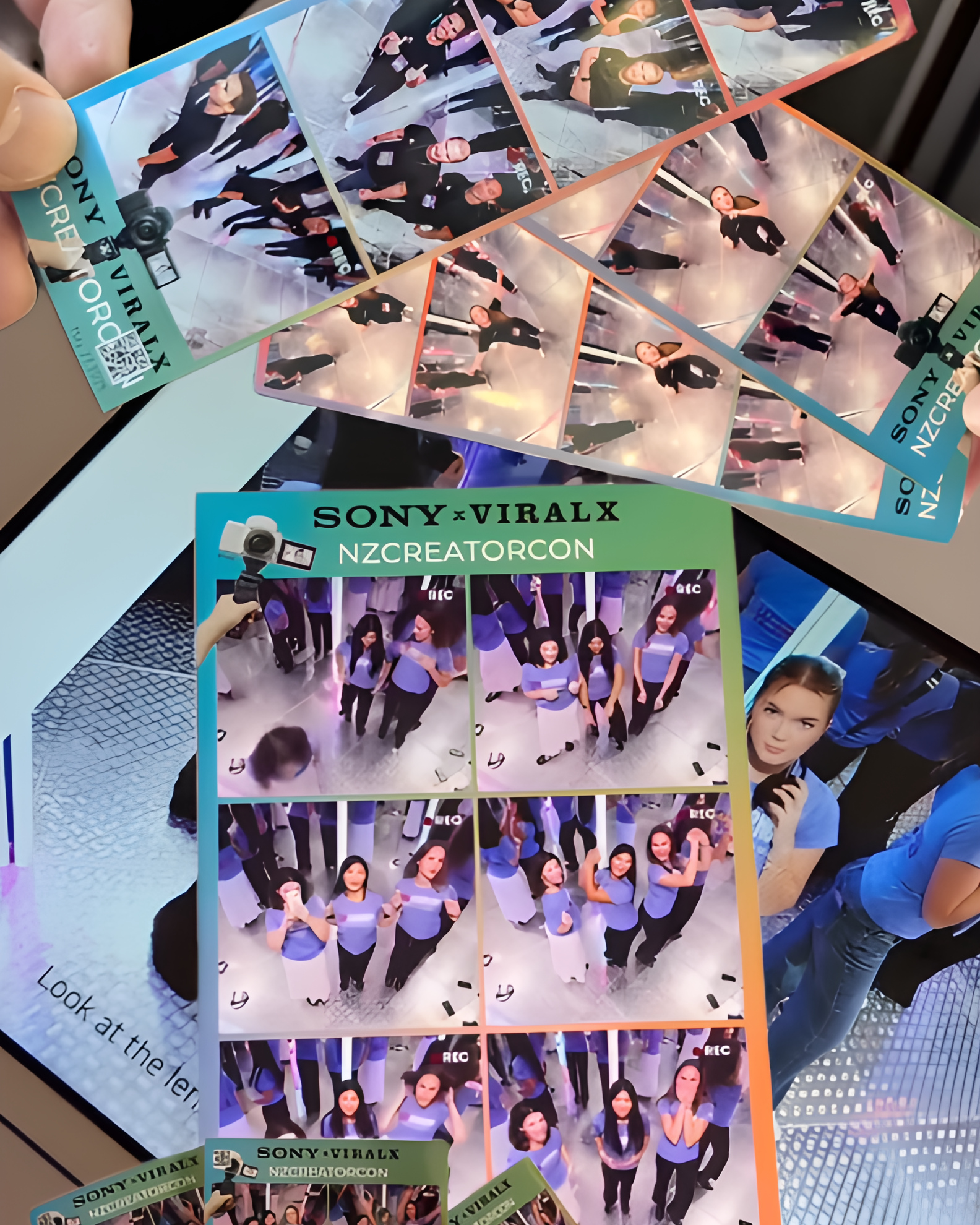 Sony x ViralX NZCreatorCon photo booth prints